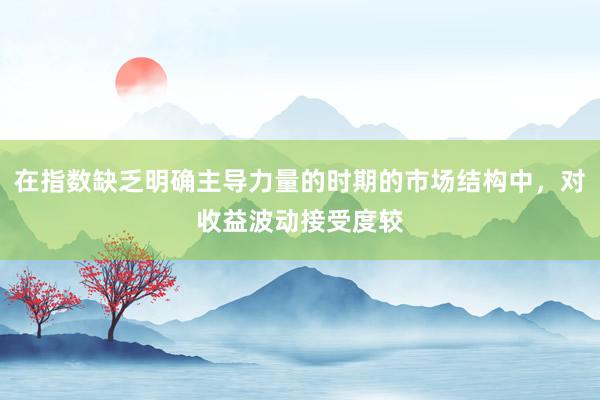 在指数缺乏明确主导力量的时期的市场结构中，对收益波动接受度较