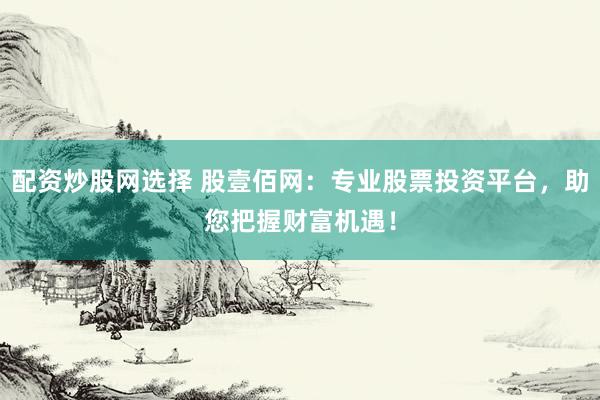 配资炒股网选择 股壹佰网：专业股票投资平台，助您把握财富机遇！