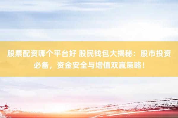 股票配资哪个平台好 股民钱包大揭秘：股市投资必备，资金安全与增值双赢策略！