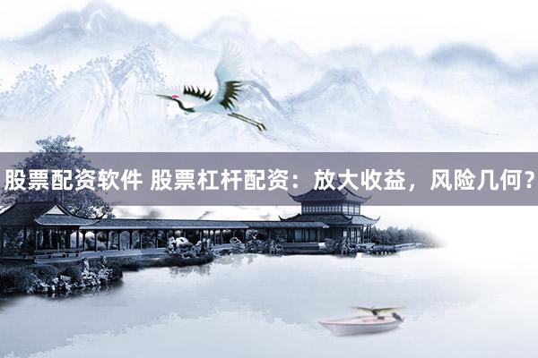 股票配资软件 股票杠杆配资:放大收益,风险几何?